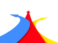 different arrows direction